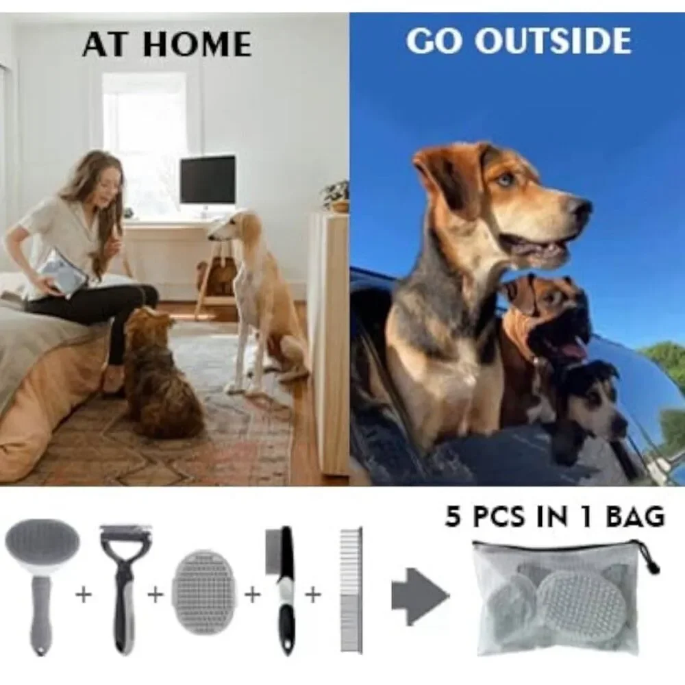 5PCS Grooming Kit for Dog,Puppy